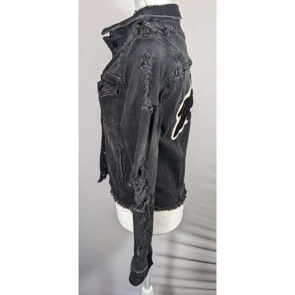 Raiine Black Distressed Denim Malibu Jacket - Picture 9 of 9